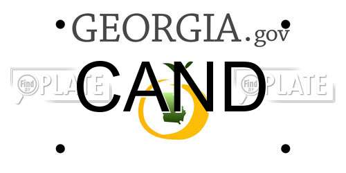 CAND Georgia License Plate
