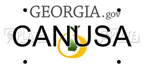 CANUSA Georgia License Plate