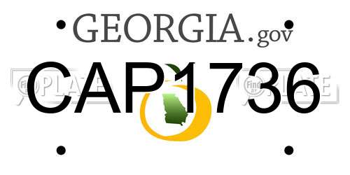 CAP1736 Georgia License Plate