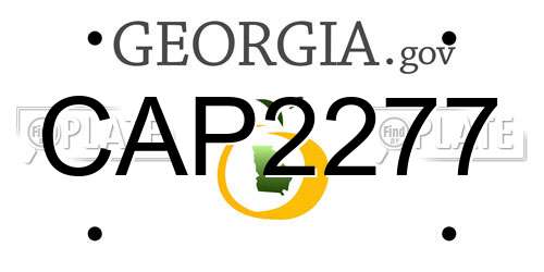 CAP2277 Georgia License Plate