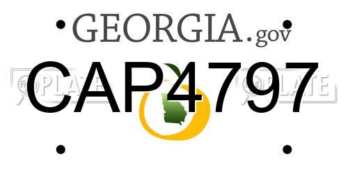 CAP4797 Georgia License Plate