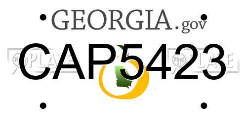 CAP5423 Georgia License Plate