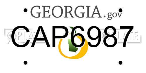 CAP6987 Georgia License Plate