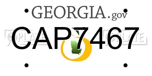 CAP7467 Georgia License Plate