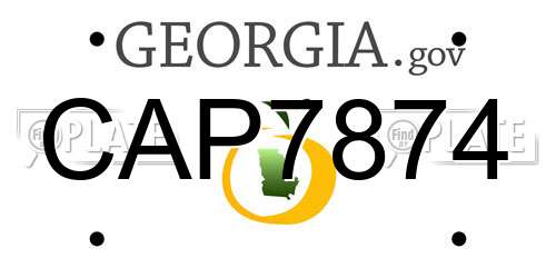 CAP7874 Georgia License Plate