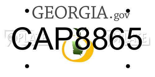 CAP8865 Georgia License Plate