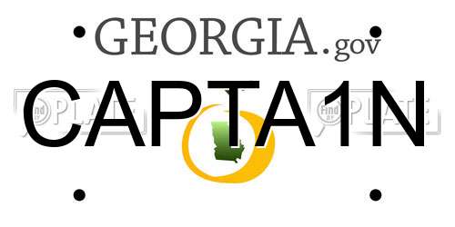 CAPTA1N Georgia License Plate