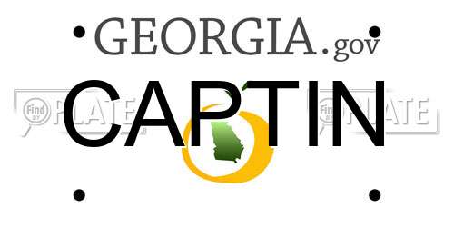 CAPTIN Georgia License Plate