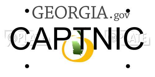 CAPTNIC Georgia License Plate