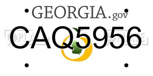 CAQ5956 Georgia License Plate