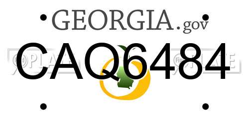 CAQ6484 Georgia License Plate