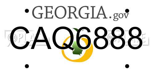 CAQ6888 Georgia License Plate