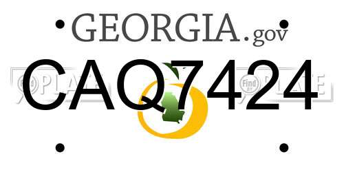 CAQ7424 Georgia License Plate