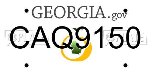 CAQ9150 Georgia License Plate