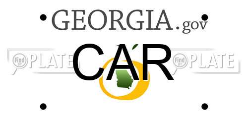CAR Georgia License Plate
