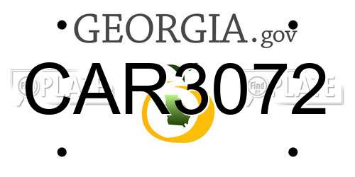 CAR3072 Georgia License Plate