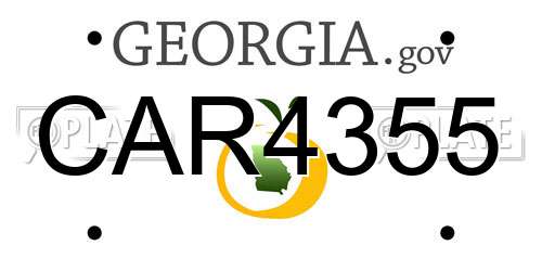CAR4355 Georgia License Plate