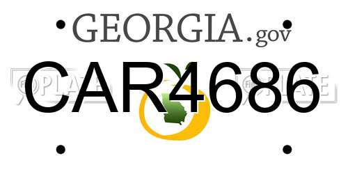 CAR4686 Georgia License Plate