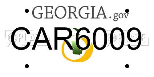 CAR6009 Georgia License Plate