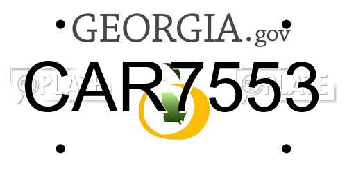 CAR7553 Georgia License Plate