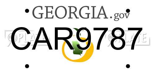 CAR9787 Georgia License Plate