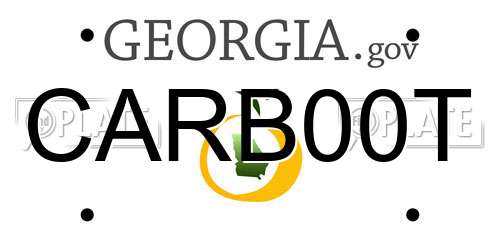 CARB00T Georgia License Plate