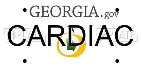 CARDIAC Georgia License Plate
