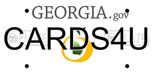 CARDS4U Georgia License Plate