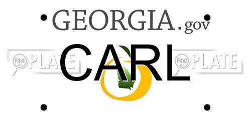 CARL Georgia License Plate