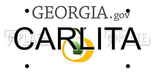 CARLITA Georgia License Plate