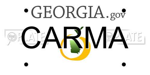 CARMA Georgia License Plate