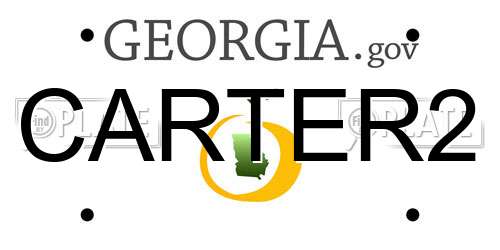 CARTER2 Georgia License Plate