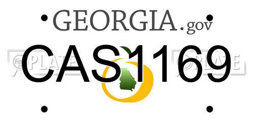 CAS1169 Georgia License Plate