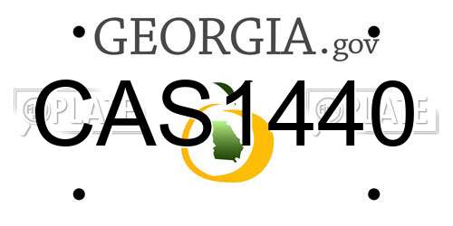 CAS1440 Georgia License Plate