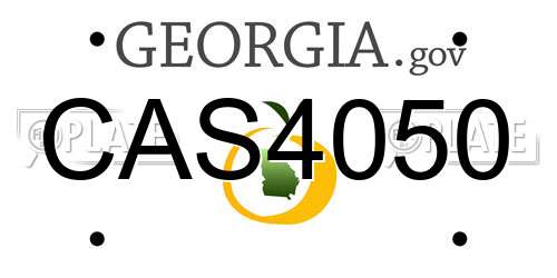 CAS4050 Georgia License Plate