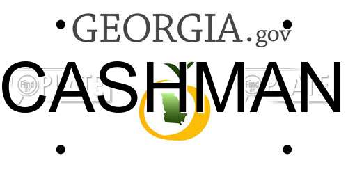 CASHMAN Georgia License Plate
