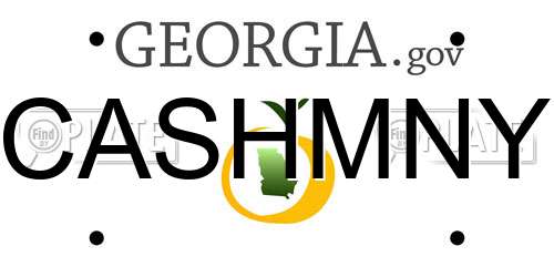 CASHMNY Georgia License Plate