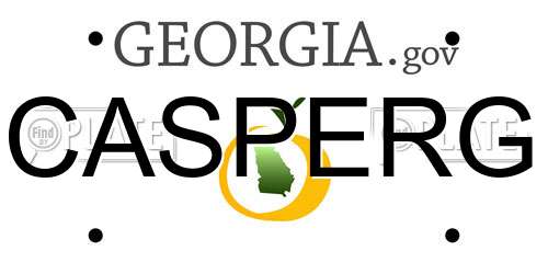 CASPERG Georgia License Plate