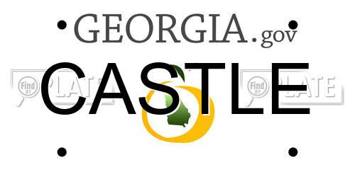 CASTLE Georgia License Plate