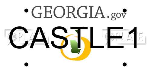 CASTLE1 Georgia License Plate