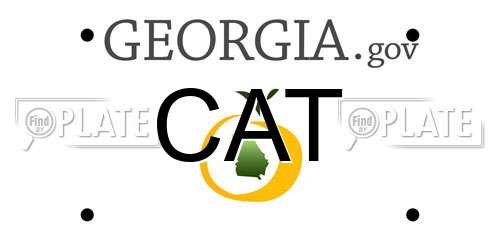 CAT Georgia License Plate