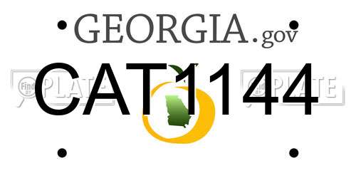 CAT1144 Georgia License Plate