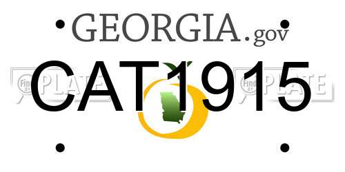 CAT1915 Georgia License Plate