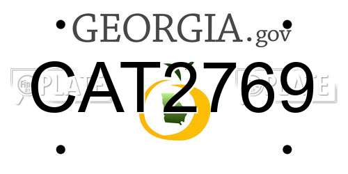 CAT2769 Georgia License Plate