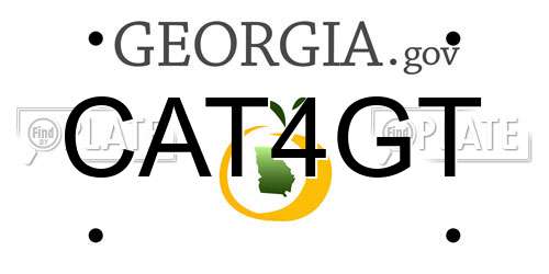 CAT4GT Georgia License Plate