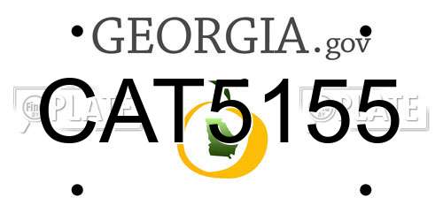 CAT5155 Georgia License Plate
