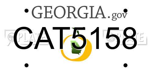 CAT5158 Georgia License Plate