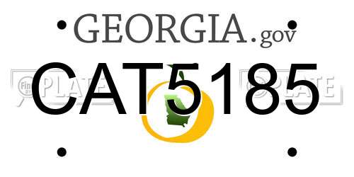CAT5185 Georgia License Plate