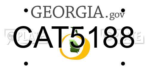CAT5188 Georgia License Plate
