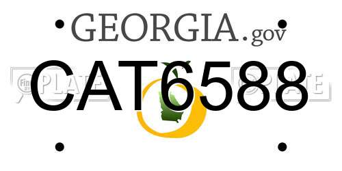 CAT6588 Georgia License Plate